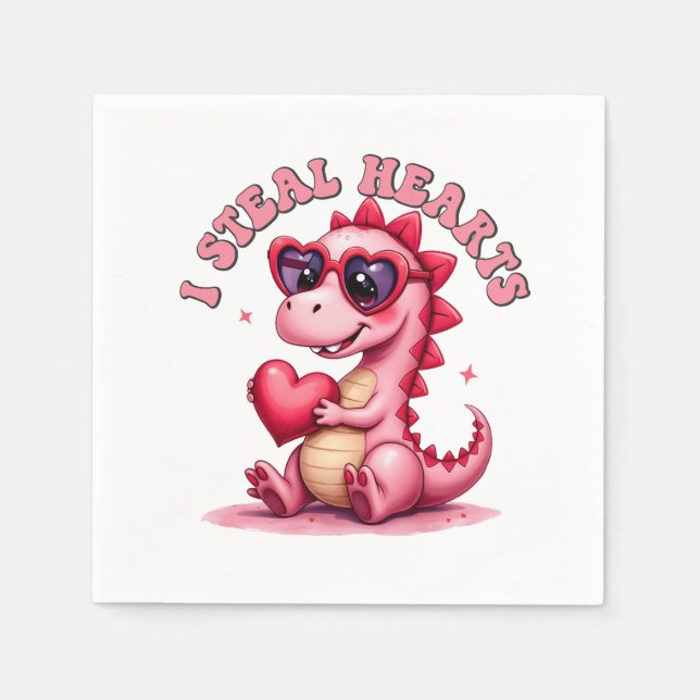 Servilleta De Papel Regalo de San Valentín | Robar Corazones (Anverso)