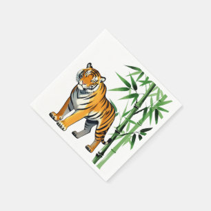 Servilleta De Papel Regalo de Tigre de Dibujos Animados Amante de Tigr