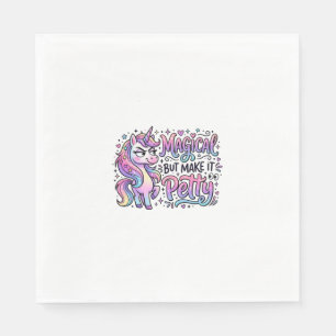 Servilleta De Papel Regalo de Tipografía Mágica de Unicornio pero Hazl