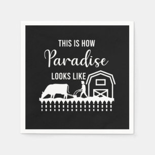 Servilleta De Papel Regalo de Tractor de Hobby de Campo de Vaca Agríco