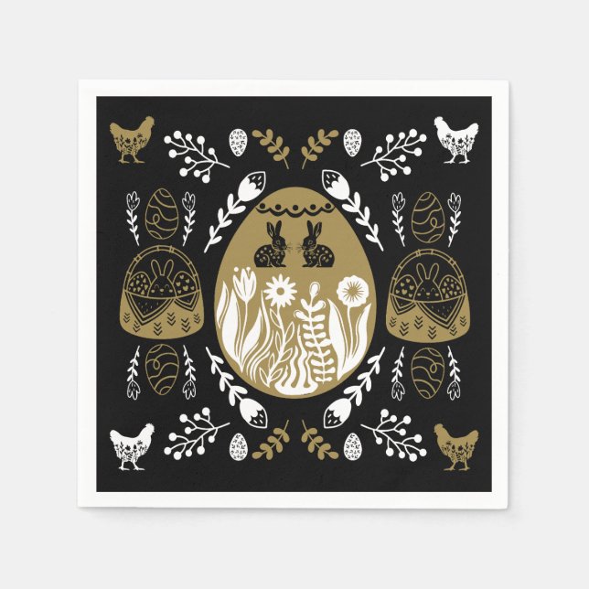 Servilleta De Papel Regalo de vacaciones de Pascua de Abril (Anverso)