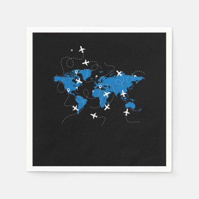 Servilleta De Papel Regalo de volante de avionetas de viaje (Anverso)