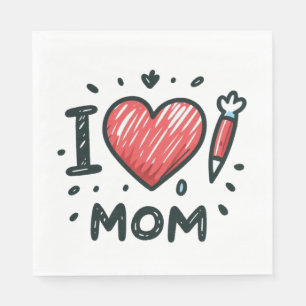 Servilleta De Papel Regalo del Día de la Madre Te quiero mamá