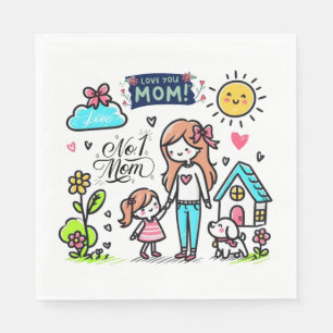 Servilleta De Papel Regalo del Día de la Madre   Te quiero mamá