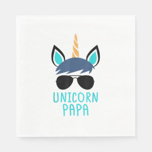 Servilleta De Papel Regalo del Día del Padre de Unicorn Papa T-Shirt