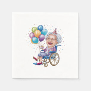 Servilleta De Papel Regalo divertido de cumpleaños para abuela anciana
