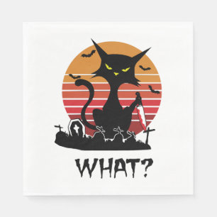 Servilleta De Papel Regalo divertido de Halloween de gato negro para h