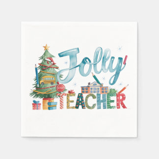 Servilleta De Papel Regalo para Maestro | Feliz Navidad Maestro Alegre