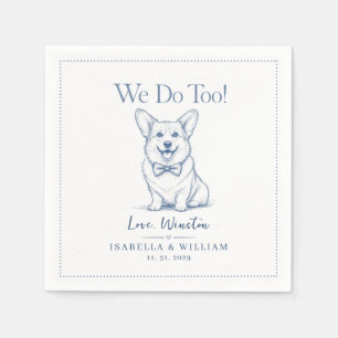 Servilleta De Papel Regalo personalizado de bodas de Corgi para amante