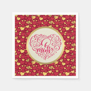 Servilleta De Papel Regalo personalizado de San Valentín con corazones