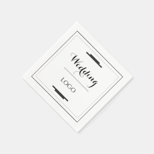 Servilleta De Papel Regalo personalizado moderno y elegante para boda