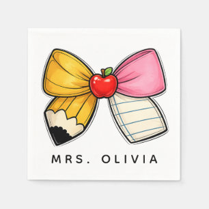 Servilleta De Papel Regalo Personalizado para Maestros   Maestro Perso