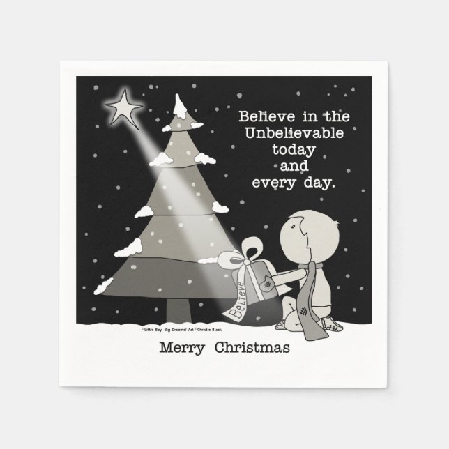 Servilleta De Papel Regalo Regalo-Feliz Navidad (Anverso)