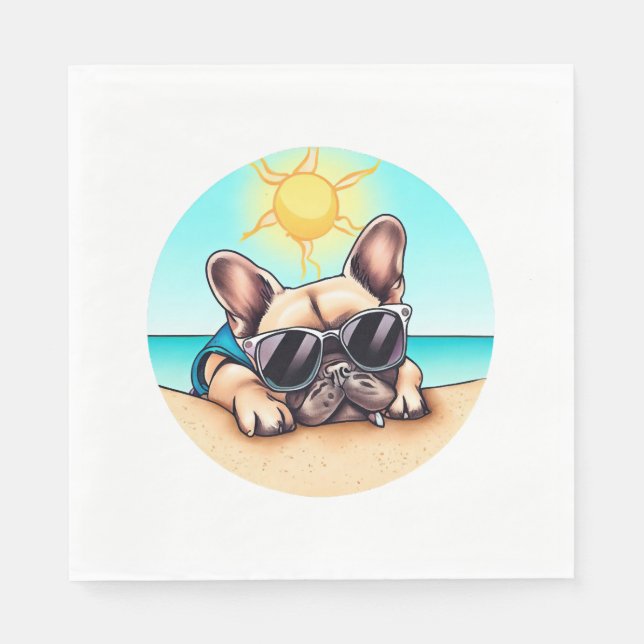 Servilleta De Papel Regalos de Bulldog de Francia (Anverso)