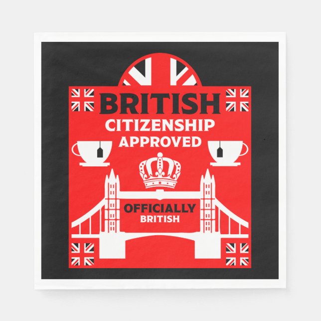Servilleta De Papel Regalos de ciudadanía británica (Anverso)