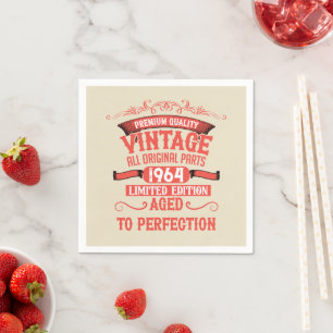 Servilleta De Papel Regalos de cumpleaños 60 vintage personalizados