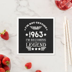 Servilleta De Papel Regalos de cumpleaños 60 vintage personalizados