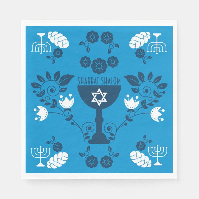 Servilleta De Papel Regalos judíos tradicionales para Shabbat (Anverso)