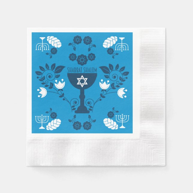 Servilleta De Papel Regalos judíos tradicionales para Shabbat (Anverso)