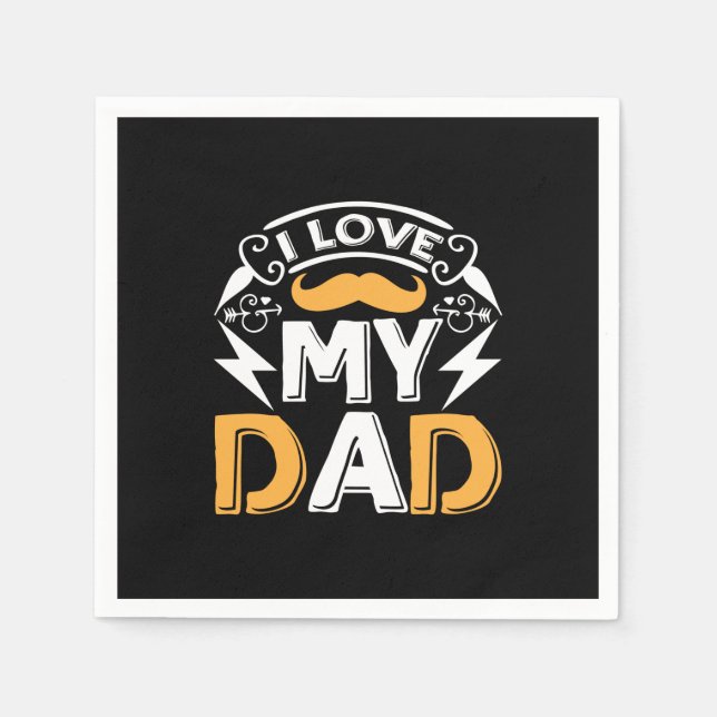 Servilleta De Papel Regalos Papá | Amo a Mi Papá (Anverso)