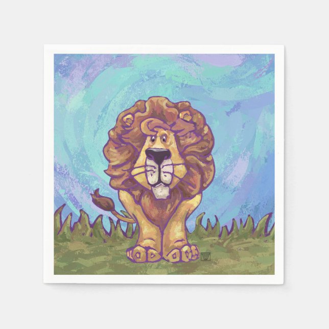 Servilleta De Papel Regalos y accesorios de león (Anverso)