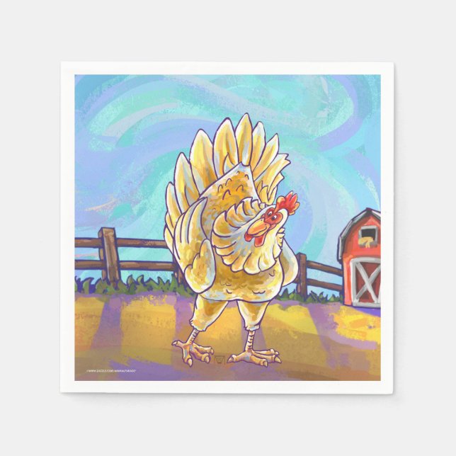 Servilleta De Papel Regalos y accesorios de pollo (Anverso)