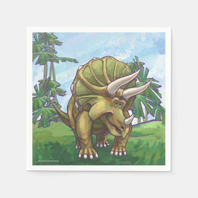 Servilleta De Papel Regalos y accesorios de Triceratops (Anverso)