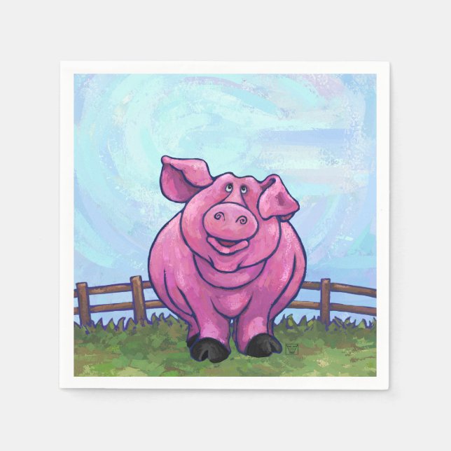 Servilleta De Papel Regalos y accesorios para cerdos (Anverso)