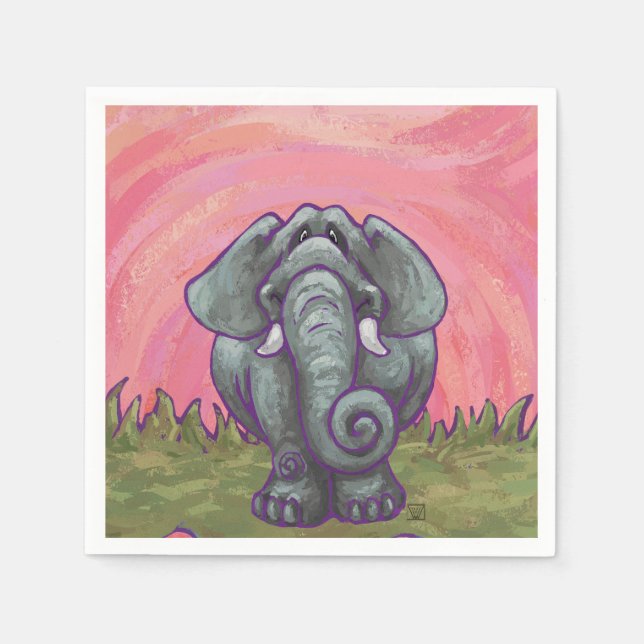 Servilleta De Papel Regalos y accesorios para elefantes (Anverso)