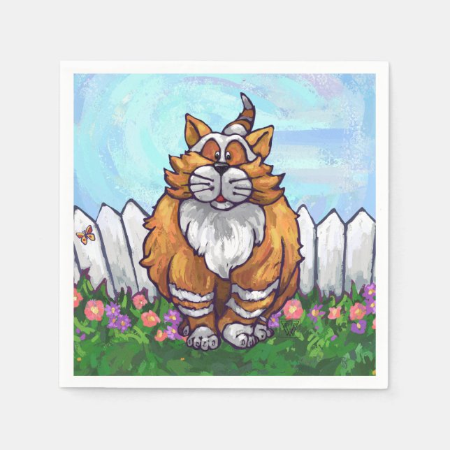 Servilleta De Papel Regalos y accesorios para gatos de jengibre (Anverso)