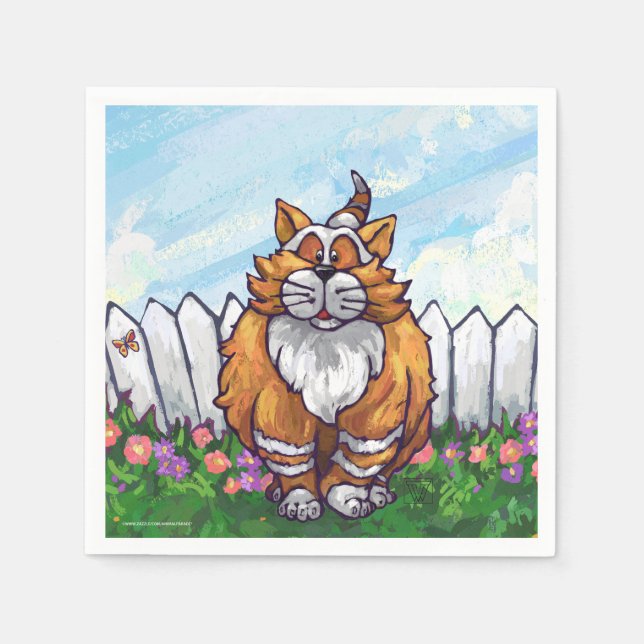 Servilleta De Papel Regalos y accesorios para gatos de jengibre (Anverso)