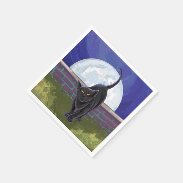 Servilleta De Papel Regalos y accesorios para gatos negros (Borde)