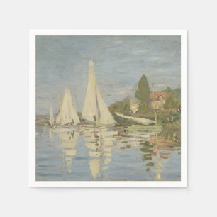 Servilleta De Papel Regatas en Argenteuil, pintura al óleo, Claude Mon