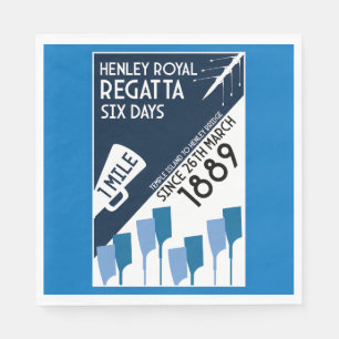 Servilleta De Papel Regatta del río Támesis - Remo estilo retro vintag