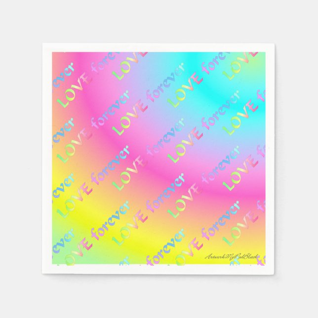 Servilleta De Papel Regenbogen Love forever (Anverso)