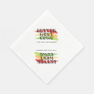 Servilleta De Papel Reggae Napkin con cita