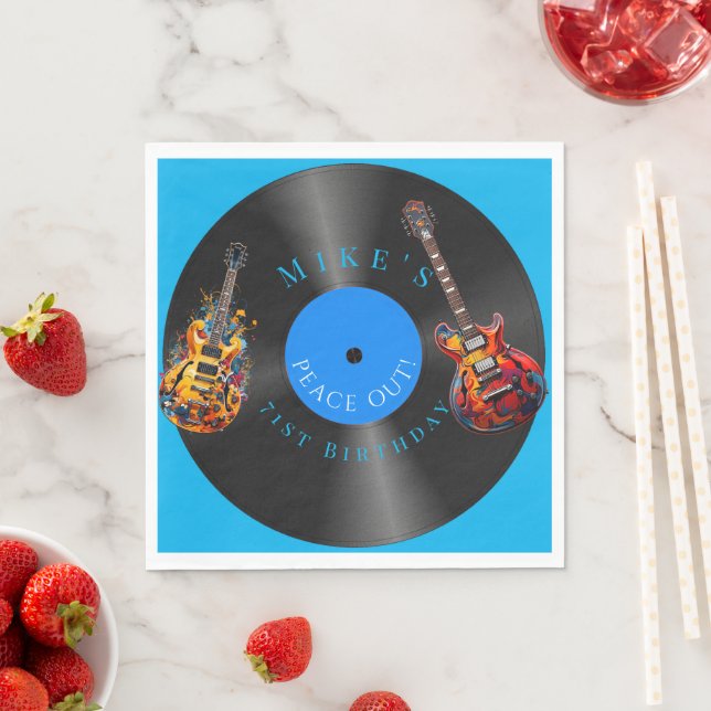 Servilleta De Papel Registro de Guitars Eléctricos Psicodélicos de Cum (In situ)