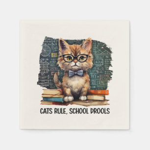 Servilleta De Papel Regla de los gatos, escuelas