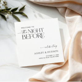 Servilleta De Papel Rehearsal Dinner Napkin The Night Before Napkins