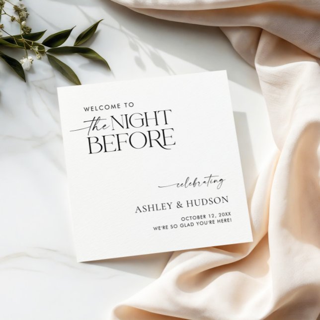 Servilleta De Papel Rehearsal Dinner Napkin The Night Before Napkins (Subido por el creador)