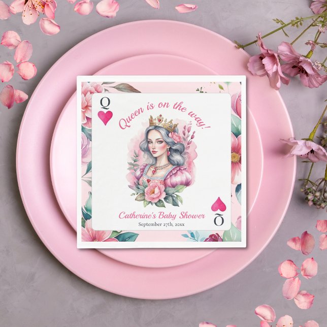 Servilleta De Papel Reina de Corazones Carta de Juego Rosa Fiesta de C (Subido por el creador)