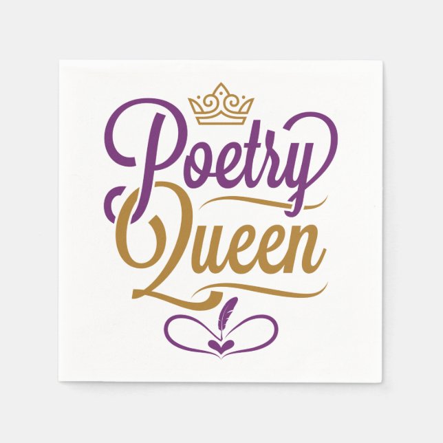 Servilleta De Papel Reina de poesía (Anverso)