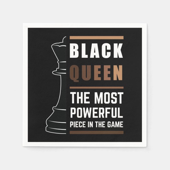 Servilleta De Papel Reina Negra La Pieza Más Poderosa Del Juego 1 (Anverso)