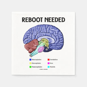 Servilleta De Papel Reiniciar el humor geek necesario para la anatomía