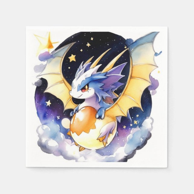 Servilleta De Papel Reino de los Dragones: Baby Shower (Anverso)