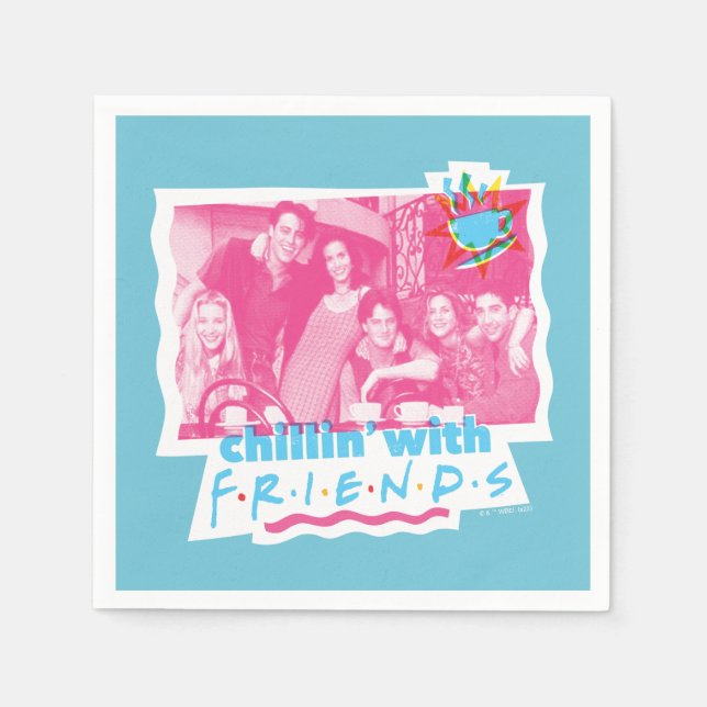 Servilleta De Papel Relajándose con FRIENDS™ (Anverso)