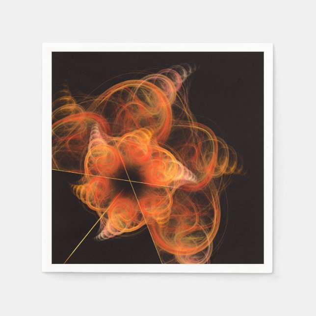 Servilleta De Papel relámpagos arte abstracto (Anverso)