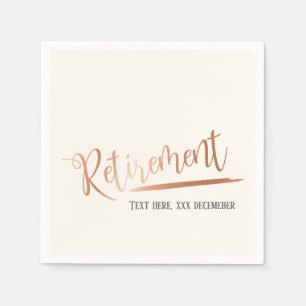 Servilleta De Papel Relieve metalizado de oro rosa, jubilación