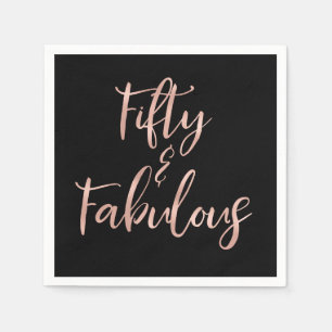 Servilleta De Papel Relieve metalizado dorado color de rosa cincuenta