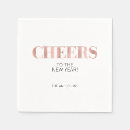 Servilleta De Papel Relieve metalizado dorado falso Rosa vitorea la se